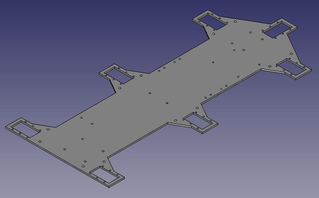 L3X-Z base plate as designed in FreeCAD