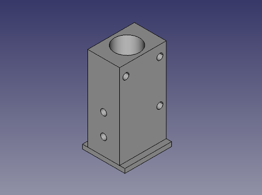 Hexapod tibia endpoint (foot) created with FreeCAD and manufactured using 3D printing.